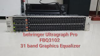 Behringer Ultragraph Pro FBQ3102 31 band Graphics Equalizer [upl. by Eelnayr]