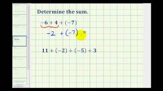 Ex Adding Three or More Integers [upl. by Tirrej]