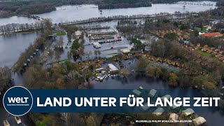 HOCHWASSER IN DEUTSCHLAND Wasser fließt nicht ab  Deiche weichen gefährlich auf [upl. by Kalvin804]