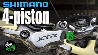 Shimano XTR 4piston Brakes vs XT M9120 vs M8120 Review Riding Impressions [upl. by Ham395]