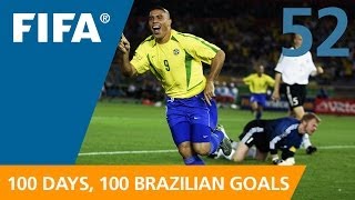 100 Great Brazilian Goals 52 Ronaldo KoreaJapan 2002 [upl. by Dehnel988]