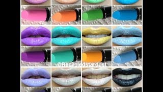 NYX Cosmetics Macaron Lippies Collection Review Lip Swatches [upl. by Halverson678]