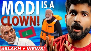 PM Modis one move destroyed Maldives  Maldives vs Lakshadweep  Abhi and Niyu [upl. by Enahs]