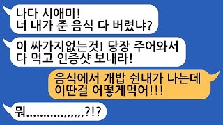 나 주려고 정성스럽게 음식했다며 다먹고 인증샷 보내라는 시모 감사한 마음에 열어보니 음식물 쓰레기였네요 역대급 시모 역대급 참교육 해줬습니다 사이다 톡썰 [upl. by Euqimod]