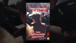 Gerry Cinnamon singing War Song Soldier outside Glasgow Queen street [upl. by Airamas182]