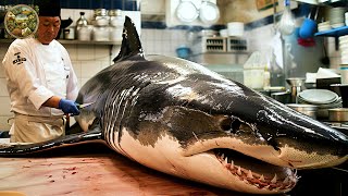 Explore Japanese cuisine How to prepare Shark for Sashimi by a Japanese chef  Emison Newman [upl. by Atinot]