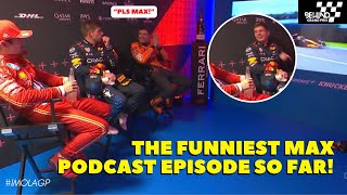 Max Verstappen Podcast episode Imola GP Lando Norris wish it was Max who drove to the gravel 😂 [upl. by Anilah512]