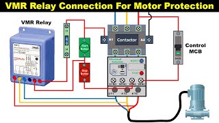 Voltage Monitoring Relay Connection in DOL Starter  phase failure relay ElectricalTechnician [upl. by Shelman]