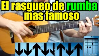 Como tocar un rasgueo parecido a RUMBA FLAMENCA en guitarra [upl. by Violante]