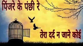 pinjre ke panchi re tera dard na jane koyपिंजरे के पंछी रे kabir [upl. by Ylrevaw]