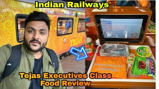 Tejas Express Executive Class Food Review  Ahmedabad to Mumbai  Indian Railways [upl. by Nosyaj]