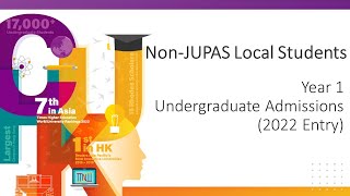 CUHK NonJUPAS Local Year 1 Admission 2022 Entry [upl. by Nevet916]