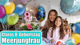 Claras 8 Geburtstag 🎂 Meerjungfrau Torte backen amp Dekoration Kindergeburtstag VLOG  Mamiseelen [upl. by Eelra]