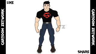 CZ How To Draw Superboy  Young Justice Drawing Steps C Z [upl. by Neddie]