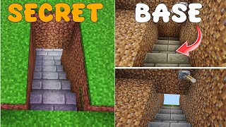 Secret Base In Minecraft  Bedrock [upl. by Judas]