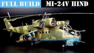 MI24V HIND 148 ZVEZDA scale model aircraft building [upl. by Ardnasil]