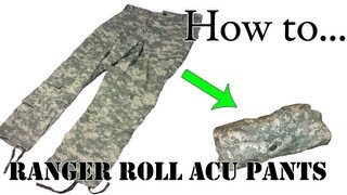 Army Packing Hack How to Fold Your Pants  Ranger Roll Military Uniform for Basic Training [upl. by Seidule]