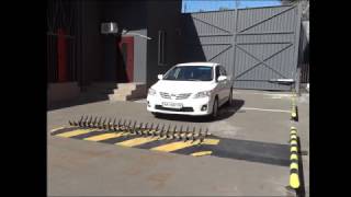 TiSO automatic spike barrier Tirekiller bidirectional with above the ground installation [upl. by Walton112]