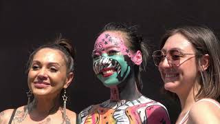 Full Body Painting Day  Human Connection Arts  Andy Golub  End of an Epoch  Union Square NYC [upl. by Dranyl59]