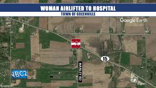 Deputies Woman airlifted after headon crash in Town of Greenville [upl. by Mich759]