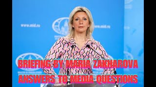 Briefing by Maria Zakharova Answers to media questions  OWWorld [upl. by Llehcal]