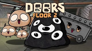 ROBLOX 깜찍한 도어즈 2 최종보스 댐 시크 애니메이션  kawaii Doors Floor 2  The Mines jumpscare animation 2 [upl. by Novhaj742]