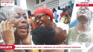 Société  Proclamation du BAC 2023  ambiance au lycée classique dabidjan [upl. by Ybrek]