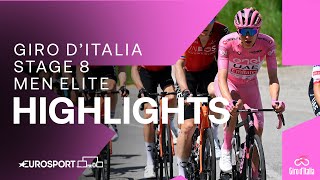 Dominant Victory 🤩  Giro DItalia Stage 8 Race Highlights  Eurosport Cycling [upl. by Khajeh]