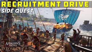 Recruitment Drive Keos  Equip Ship with Xenias War Colors  ASSASSINS CREED ODYSSEY [upl. by Akalam535]