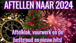 Aftelklok naar 2024  Feest hits met vuurwerk  feest muziek  Feestmix [upl. by Oflodur346]