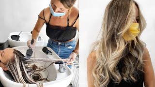 BOWLAYAGE Hair Color Tutorial  Blonding Transformation with Balayage at the Bowl  Daniella Benita [upl. by Hussey]