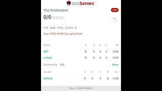 FIMS Hospital vs The Pathfinders League Match No 04 HR10criclive [upl. by Stavros302]