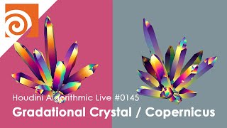 Houdini Algorithmic Live 145  Gradational Crystal with Copernicus [upl. by Nauqes]