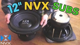 NVX VCW122 Subwoofer Testing amp Overview  Two 12quot Dual Voice Coil Subs  VC Series Sub [upl. by Aneeled]