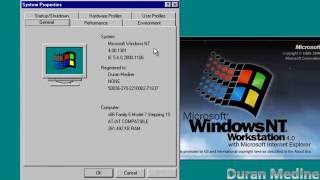 OS Tour Windows NT 40 Workstation SP6a [upl. by Brander]