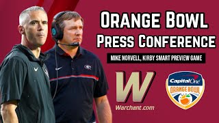 FSU Football  Orange Bowl coaches press conference  Kirby Smart  Mike Norvell  UGA Florida State [upl. by Aracal]