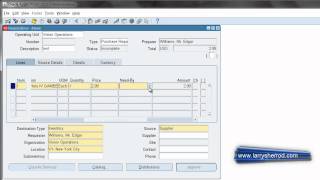 PO Purchase Requisitions Oracle Applications Training [upl. by Iniffit]