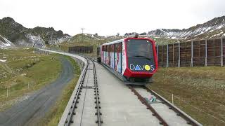 Standseilbahn 726002 Höhenweg  Weissfluhjoch Parsennbahn Bergfahrt  Funicular [upl. by Lomaj]