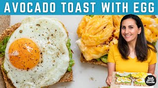 Avocado Toast With Egg  Fried Scrambled Boiled amp Poached [upl. by Renat]