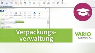 Verpackungsgesetz Verpackungen in der VARIO 8 Warenwirtschaft verwalten  Tutorial [upl. by Yenots]