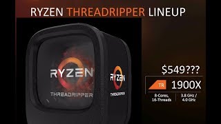 AMD Ryzen Threadripper 1900x With 8 Cores 16 Threads on X399 [upl. by Daffodil749]