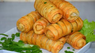 Crispy Potato Rolls Recipe  Aloo Rolls  Samosa Roll Recipe  Evening Snacks Recipe  Dars Kitchen [upl. by Ymeon]