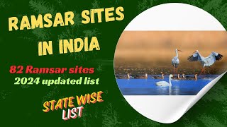 Ramsar SitesWetlands in India 2024 Updated  Wetlands in India  Wetlands in India KalaamClasses [upl. by Assenay]