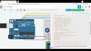 LCD Display TinkerCad  Arduino [upl. by Egres493]