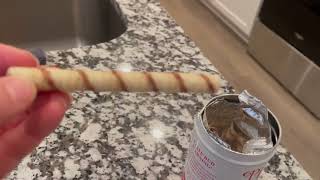 Pirouline Rolled Wafers – Chocolate Hazelnut – Rolled Wafer Sticks Crème Filled Wafers Rolled Cook [upl. by Alakcim975]