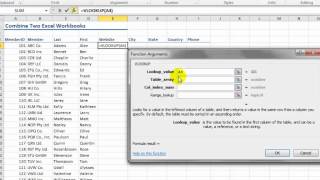 How to Combine 2 Excel Workbooks Using VLOOKUP [upl. by Kenway48]