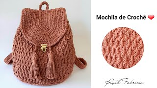 Mochila de Crochê Passo a Passo  Ruth Fabricia [upl. by Gustavo]