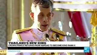 Thailand Crown prince returns from abroad to become king Rama X [upl. by Nanreit]