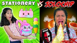 🔥 JOLO CHIP🔥 VS STATIONERY CHALLENGE  Paris Lifestyle [upl. by Ithsav]