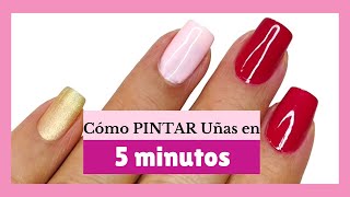 Cómo Pintar Uñas Fácil y Rápido y Bonitasdiseños de uñas decoradas sencillas en 5 minutos [upl. by Aivil795]